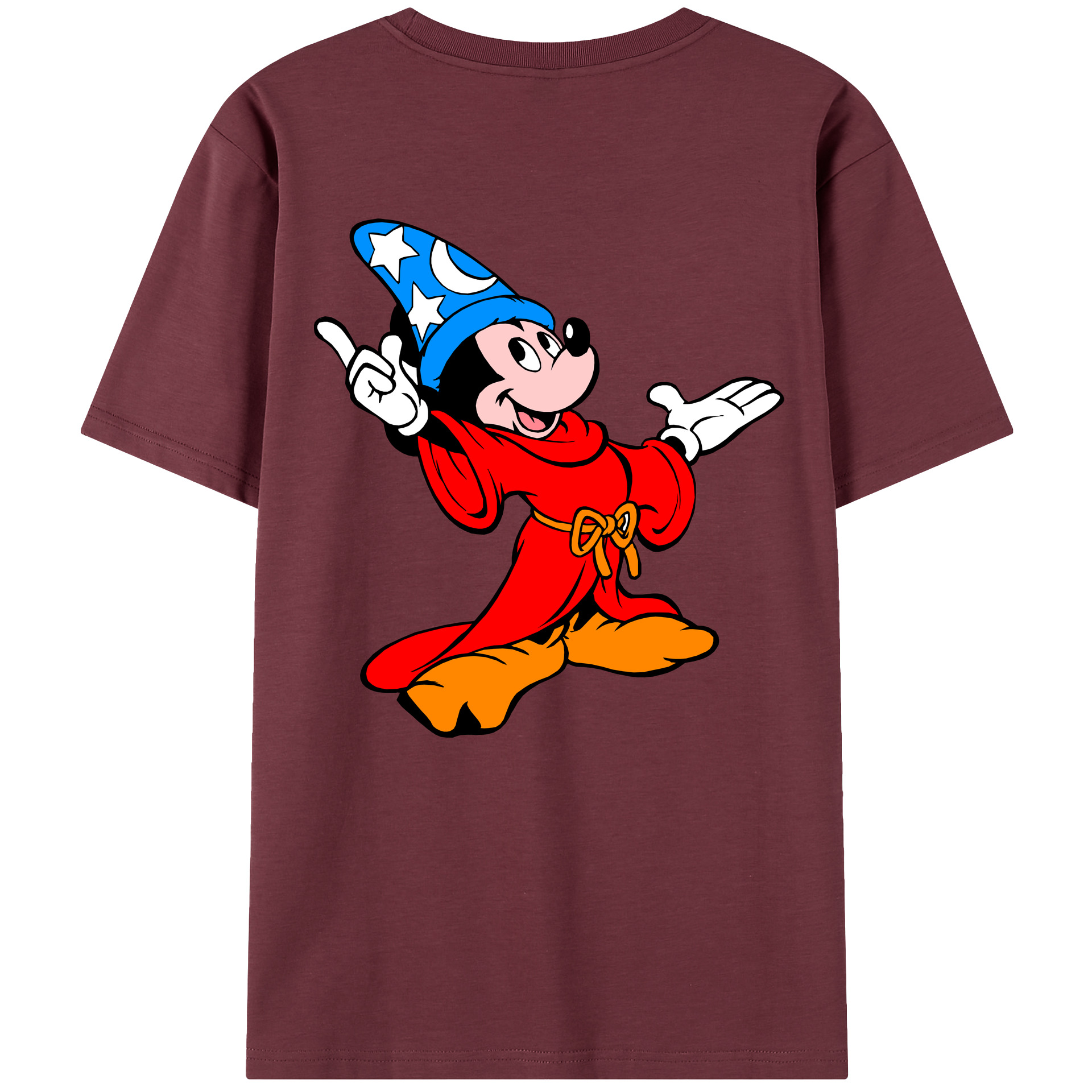（画像用） ミッキーマウス Mickey Mouse 綿100％半袖Tシャツ（背面プリント）